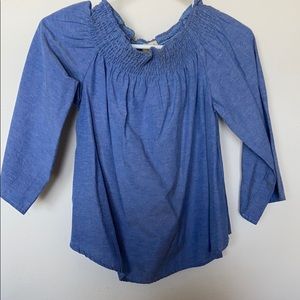 Over the shoulder denim shirt